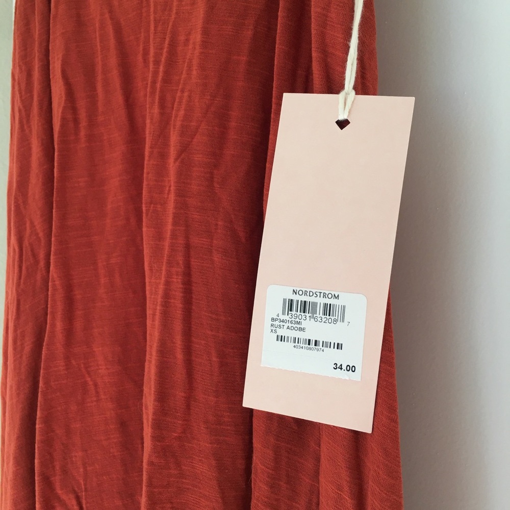 Lace Up Racerback Tank, Rust Orange - Picture 3 of 7